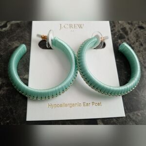 J Crew Women's Wrapped‎ Earrings Hypoallergenic Titanium Elegant Party Hoop $49